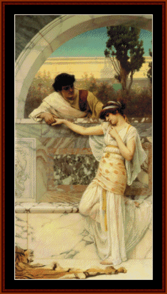 Yes or No? - J.W. Godward cross stitch pattern