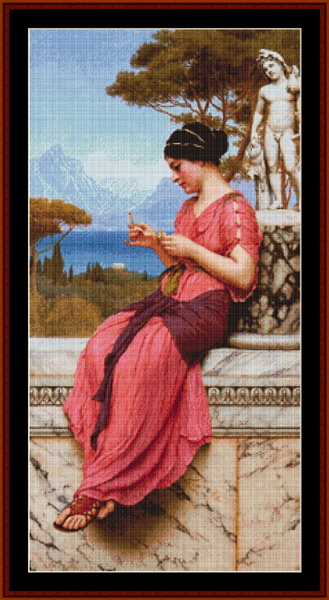 Le Billet Doux - J.W. Godward cross stitch pattern