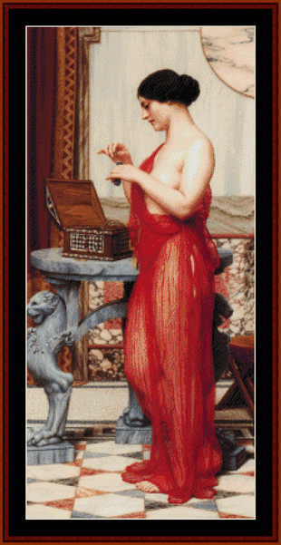 The New Perfume - J.W. Godward cross stitch pattern