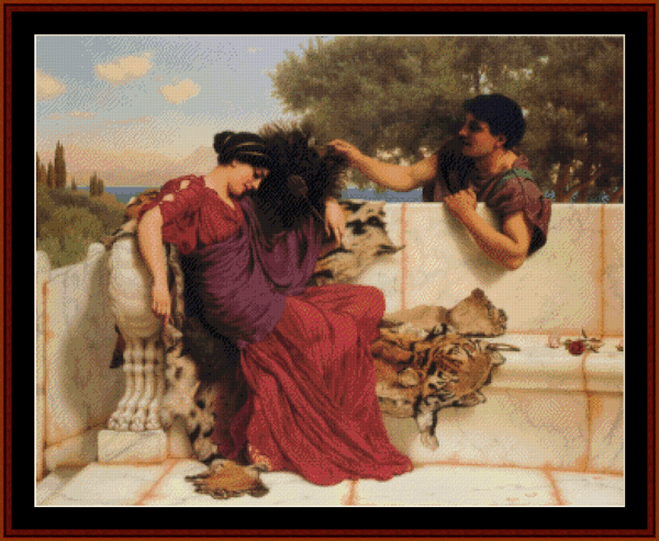 The Old Story - J.W. Godward pdf cross stitch pattern