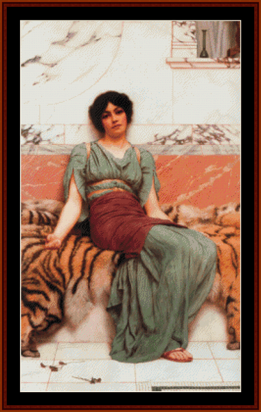 Sweet Dreams - J.W. Godward cross stitch pattern