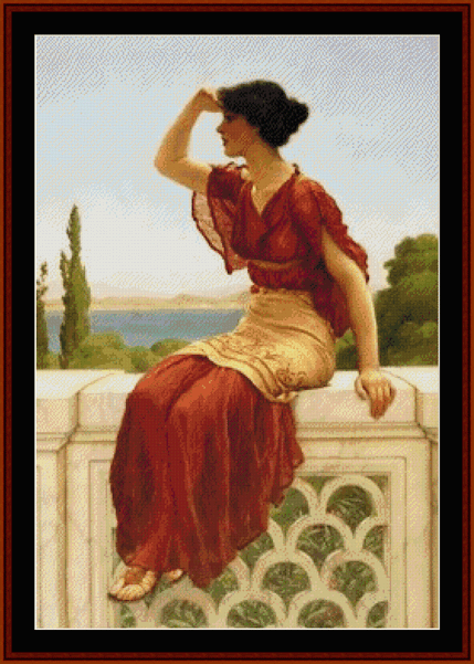 The Signal - J.W. Godward pdf cross stitch pattern