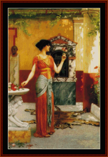The Bouquet, 1899 - J.W. Godward cross stitch pattern