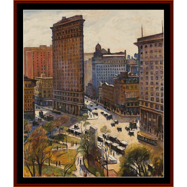 The Flatiron Building - Samuel Halpert pdf cross stitch pattern