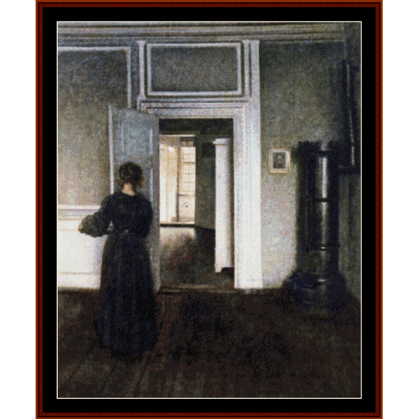 Interior with Stove cross stitch pattern