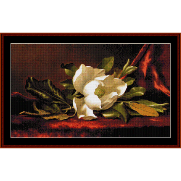Magnolia Flower - M.J. Heade cross stitch pattern