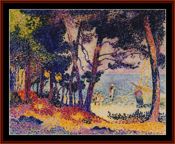 A Pine Wood Near Provence - H.E. Cross pdf cross stitch pattern