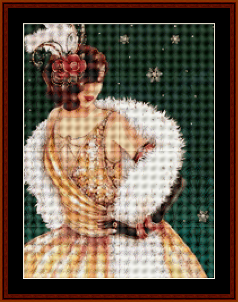 On the Way to the Party - Holiday pdf cross stitch pattern