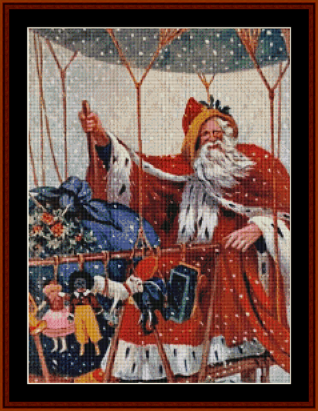 Victorian Santa V - Christmas pdf cross stitch pattern