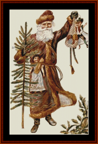 Victorian Santa VI pdf cross stitch pattern