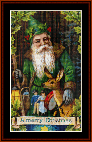 Victorian Santa VII cross stitch pattern