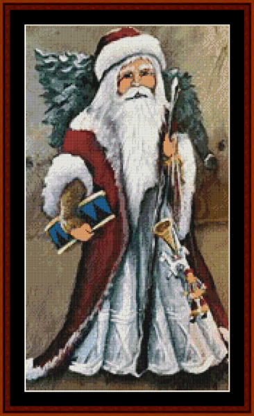Victorian Santa II - Christmas pdf cross stitch pattern
