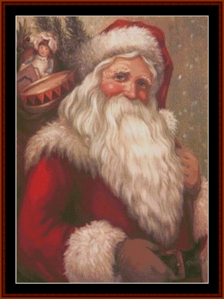 Victorian Santa III - Christmas pdf cross stitch pattern