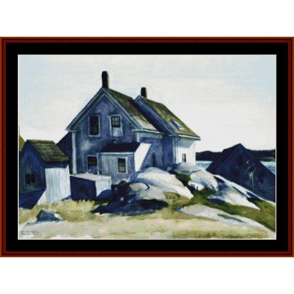 House at the Fort, Gloucester - Edward Hopper cross stitch pattern