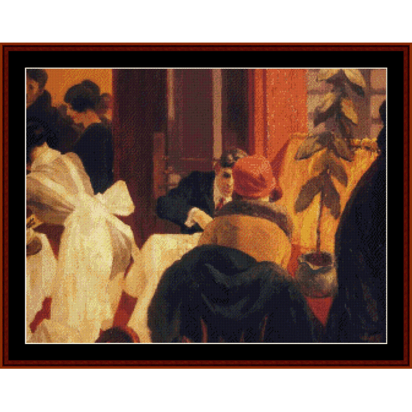 New York Restaurant - Edward Hopper pdf cross stitch pattern