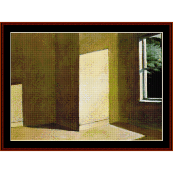 Sun in an Empty Room - Edward Hopper pdf cross stitch pattern