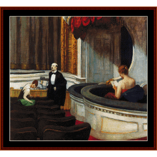 Two on the Aisle - Edward Hopper pdf cross stitch pattern