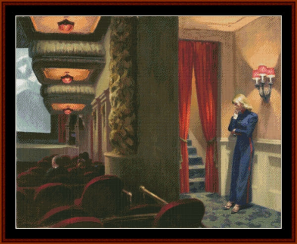 New York Movie - Edward Hopper pdf cross stitch pattern