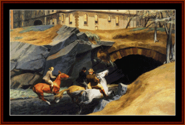 Bridle Path - Edward Hopper pdf cross stitch pattern