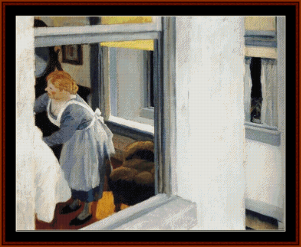 Apartment Houses - Edward Hopper pdf cross stitch pattern