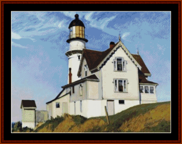 Captain Upton's House - Edward Hopper pdf cross stitch pattern