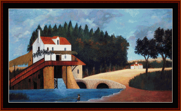 The Mill - Henri Rousseau cross stitch pattern