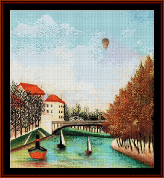 The Ponte de Sevres - Henry Rousseau pdf cross stitch pattern