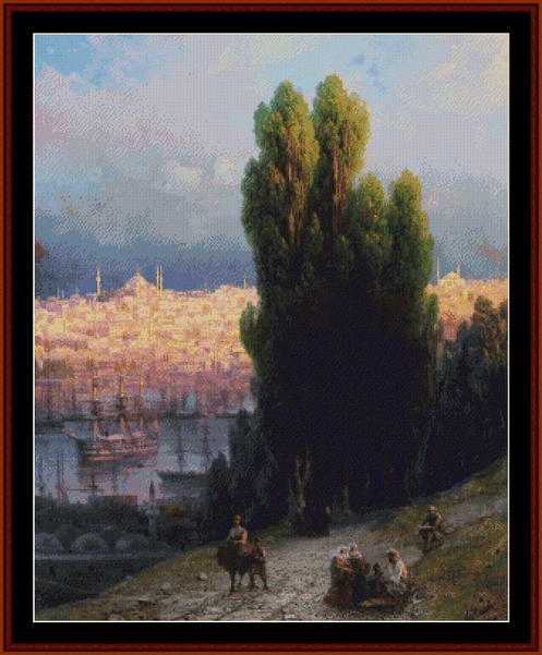 Constantinople, 1880 - Aivazovsky cross stitch pattern
