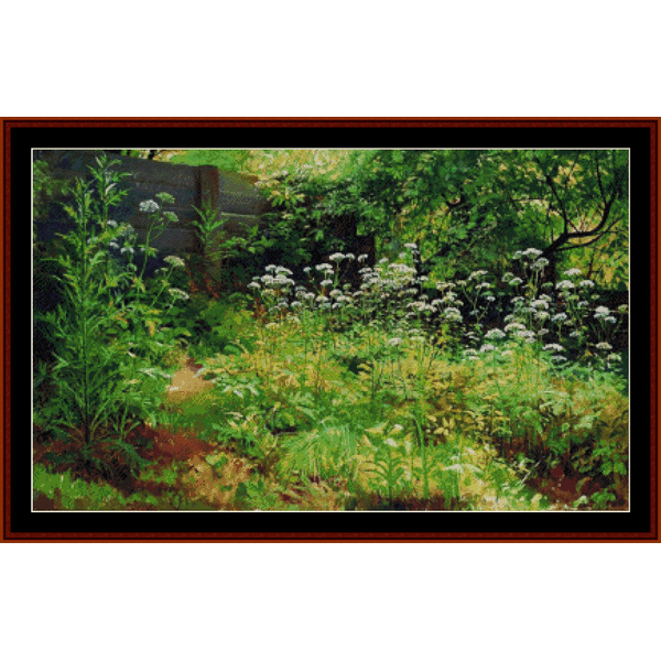 Goutweed Grass Pargolovo - Ivan Shishkin pdf cross stitch pattern