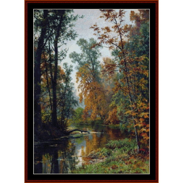 Park in Pavlosk, 1888 - Ivan Shishkin cross stitch pattern