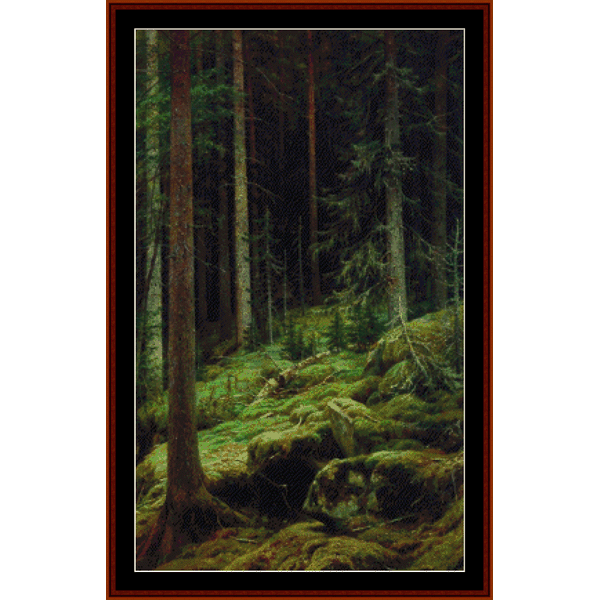 Thicket, 1881 - Ivan Shishkin cross stitch pattern