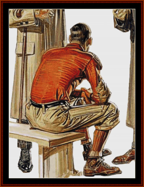 Football Player III - J.C. Leyendecker pdf cross stitch pattern