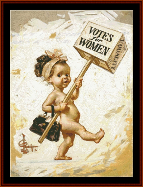 Votes for Women - J.C. Leyendecker pdf cross stitch pattern