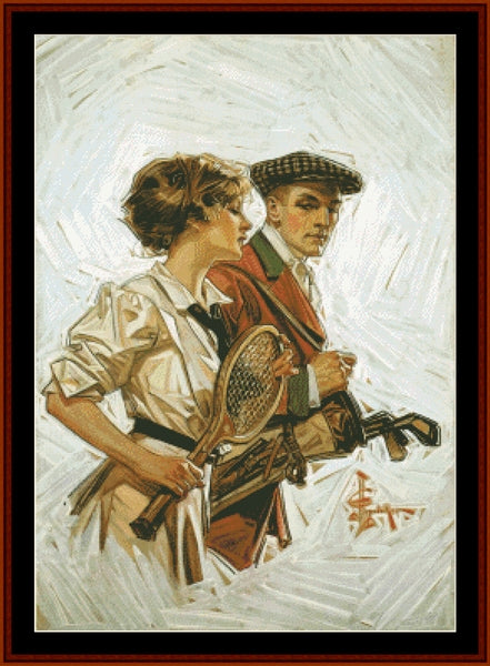 The Sporting Life - J.C. Leyendecker cross stitch pattern