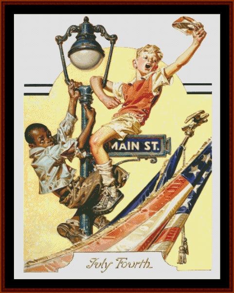 July Fourth - J.C. Leyendecker cross stitch pattern