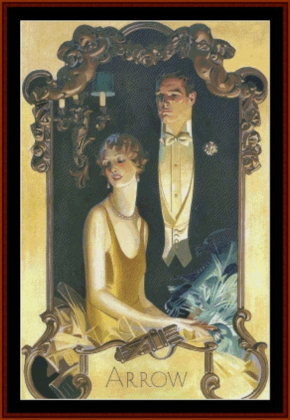 Arrow Shirts, 1920 - J.C. Leyendecker pdf cross stitch pattern