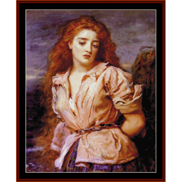 Matyr of Solway - J.E. Millais cross stitch pattern