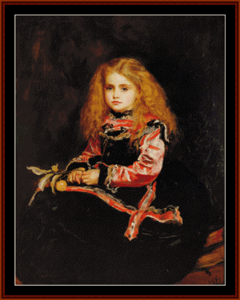 Souvenir of Velazquez - J.F. Millet cross stitch pattern