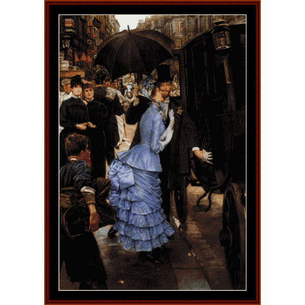 The Traveller - James T. Tissot cross stitch pattern