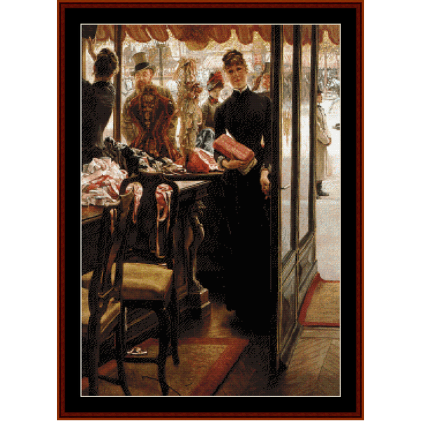 The Shop Girl - James T. Tissot cross stitch pattern