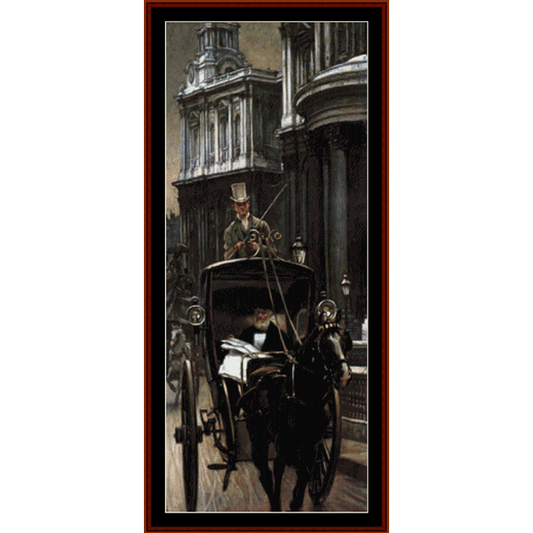 Going to Business - James T. Tissot cross stitch pattern