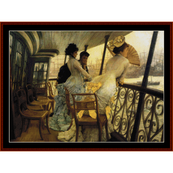 Remembrance Ball on Board - James T. Tissot cross stitch pattern