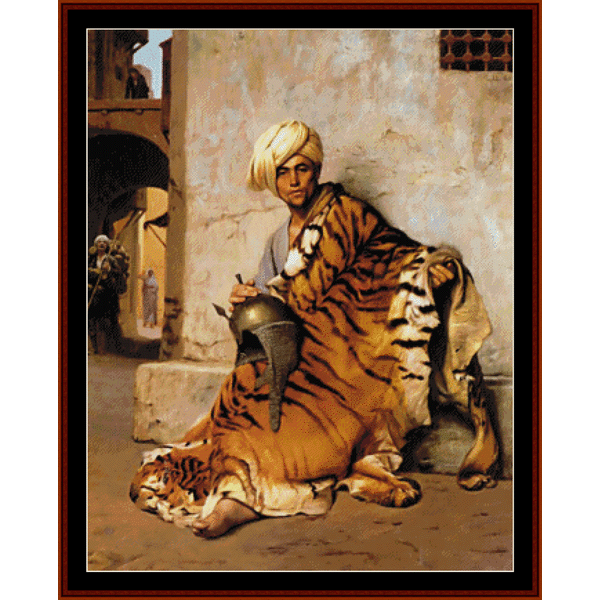 Pelt Merchant of Cairo - J. L. Gerome cross stitch pattern