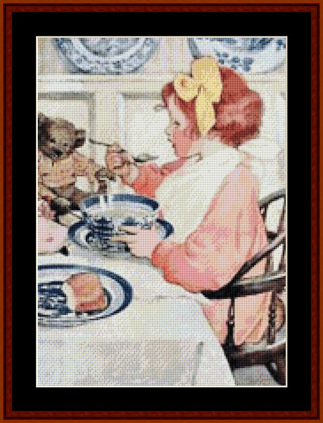 Breakfast Time – Jesse Willcox Smith pdf cross stitch pattern