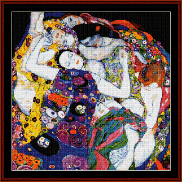 The Virgin (Small) - Gustav Klimt pdf cross stitch pattern
