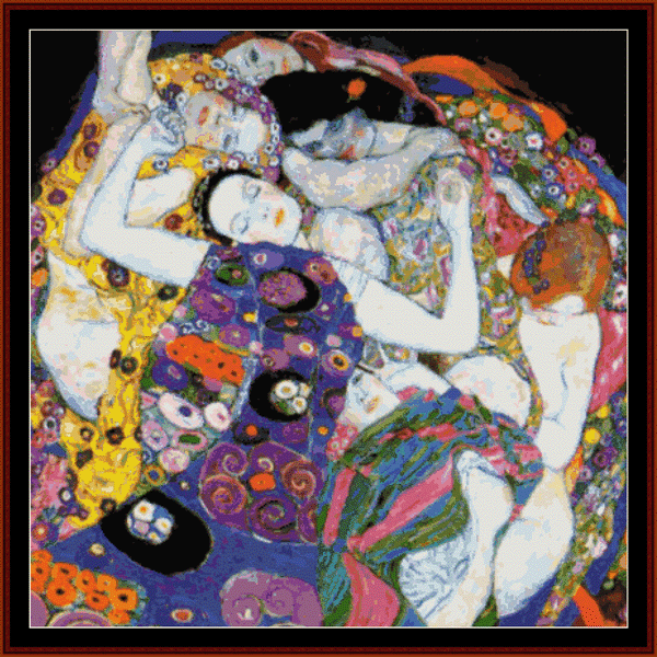 The Virgin (Large) - Gustav Klimt pdf cross stitch pattern