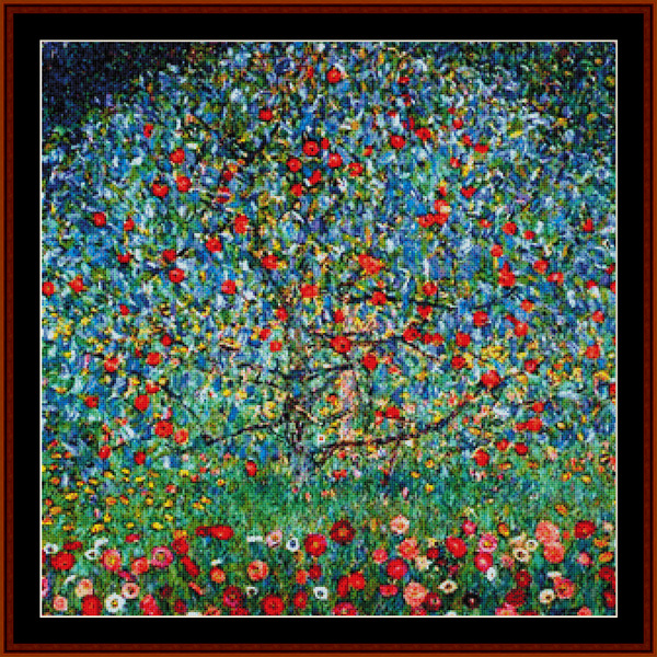 Apple Trees – Gustav Klimt pdf cross stitch pattern