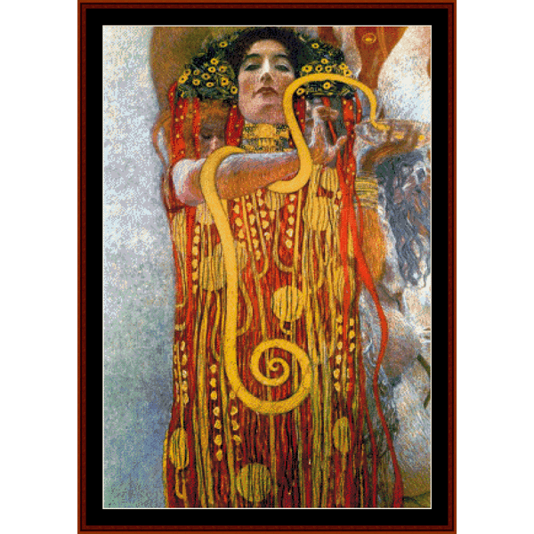 Hygeia - Gustav Klimt pdf cross stitch pattern