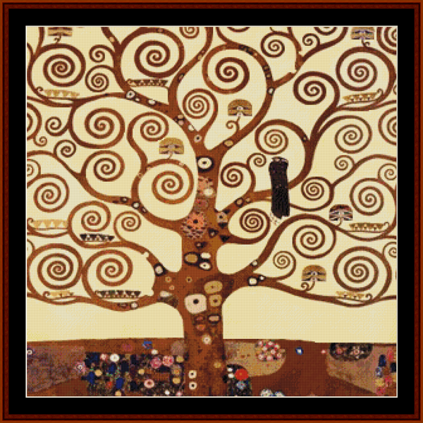 Tree of Life - Gustav Klimt pdf cross stitch pattern