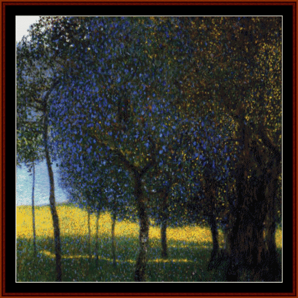 Fruit Trees - Gustav Klimt pdf cross stitch pattern